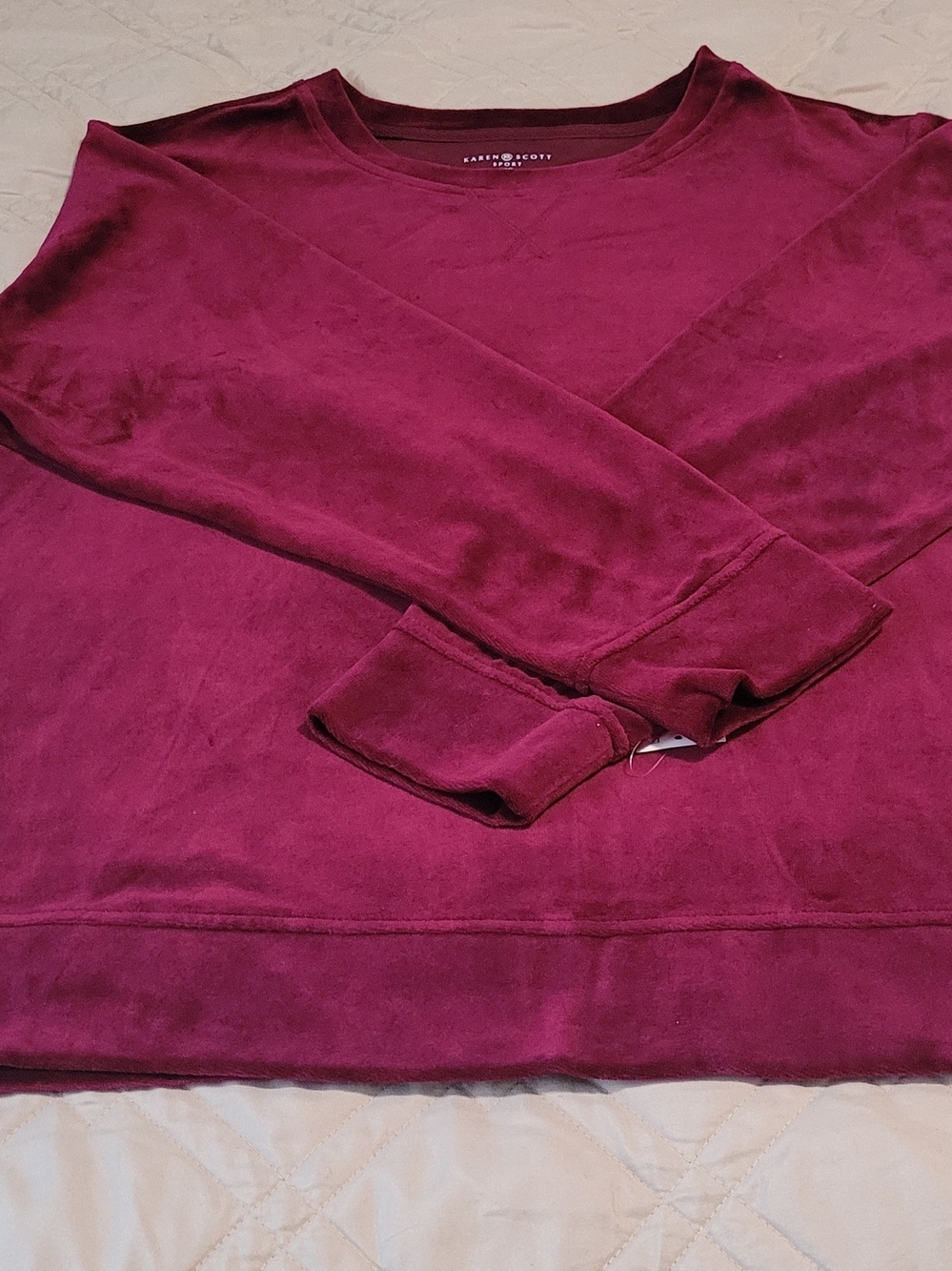 NWT Karen Scott Plum Crewneck Sweatshirt